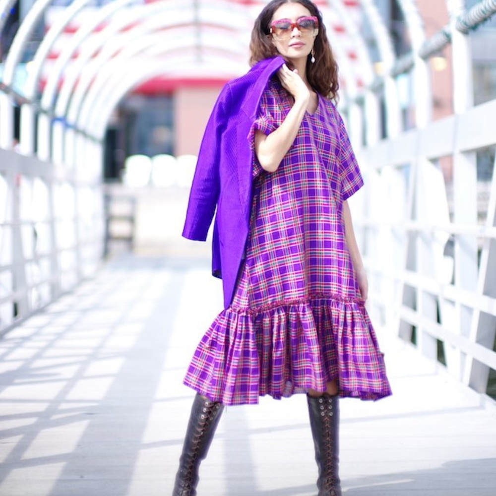 Rara Avis Plaid Dress